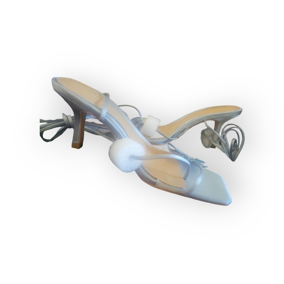 MISS GUIDED Blue Butterfly Sandal Heels - Size 5 / 35 - Picture 2 of 5